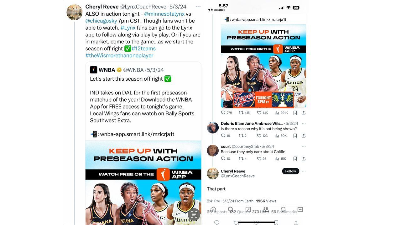 Reeve's deleted tweets (via @ChristineBrennanSports on X)